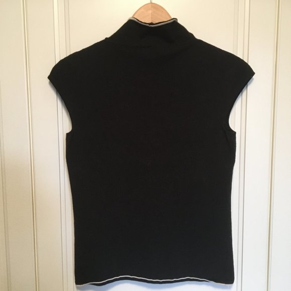 'S Max Mara cap sleeve high neck knit top size L - Picture 3 of 5